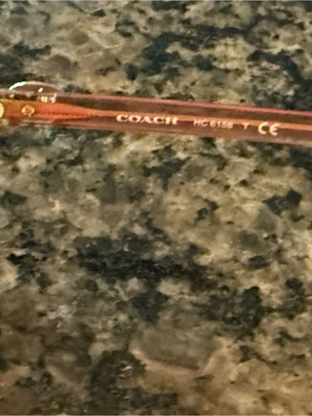 Coach Women's Transparent Blush Cat-Eye Frames with Gold Accents